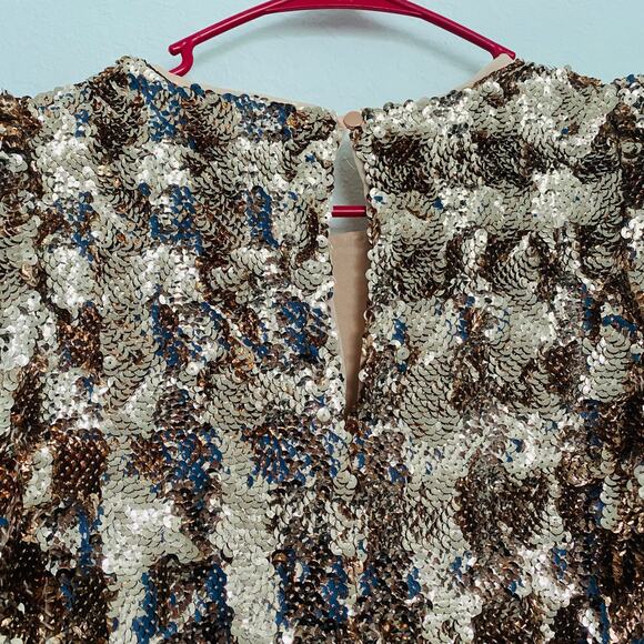 Maeve Bernadette Sequin Tiered Midi Dress - Picture 10 of 14